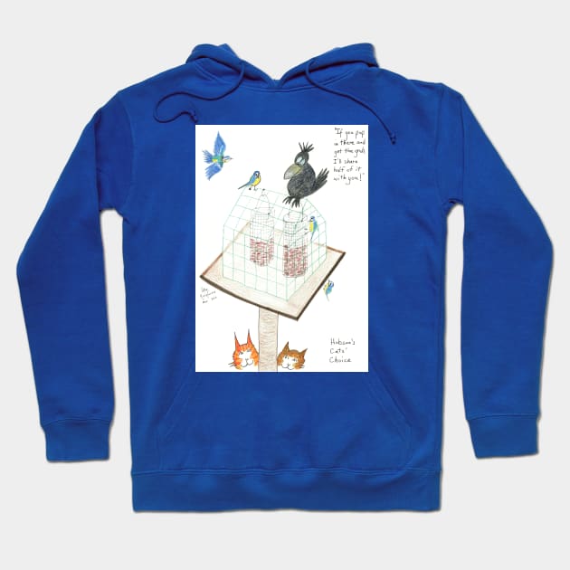 Hobson's Cat's Choice - Crow bird table Hoodie by MrTiggersShop